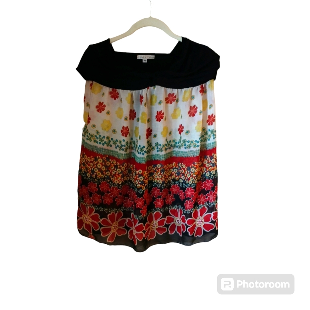 Moa & Moa Women's Floral Halter Top With Tie Size M